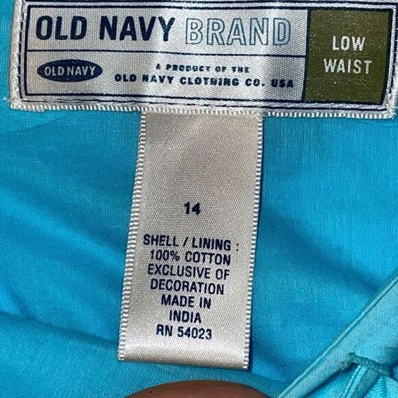 Old Navy ombré blue & green low waist sequin cotton maxi skirt 14 - Picture 8 of 9